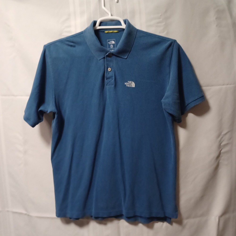 The North Face Polo Shirt Mens M Blue A5 Series Short Sleeve Cotton Pique AYED